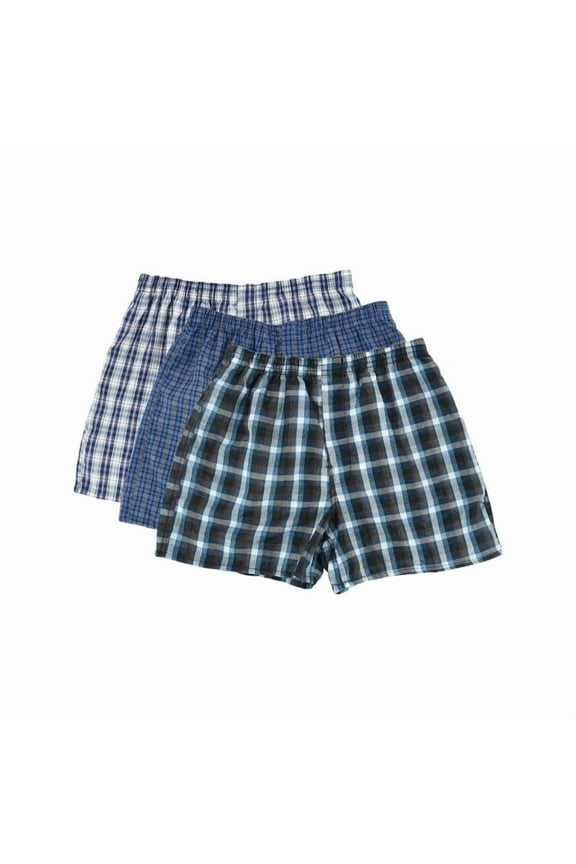 3 Pack Men's Boxer Shorts Random Mixed Color Pack Woven Relaxed Fit Boxers for Men Soft Breathable High quality Underwear with Elastic Waist Menswear