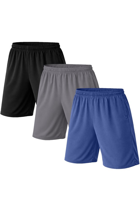 3-Pack Men's Classic Poly Tech Lounge Shorts (S-3XL)