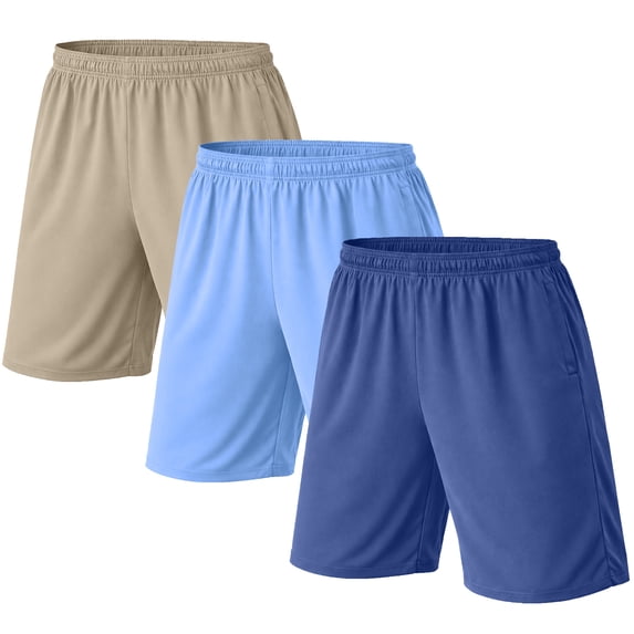 3-Pack Men's Classic Poly Tech Lounge Shorts (S-3XL)