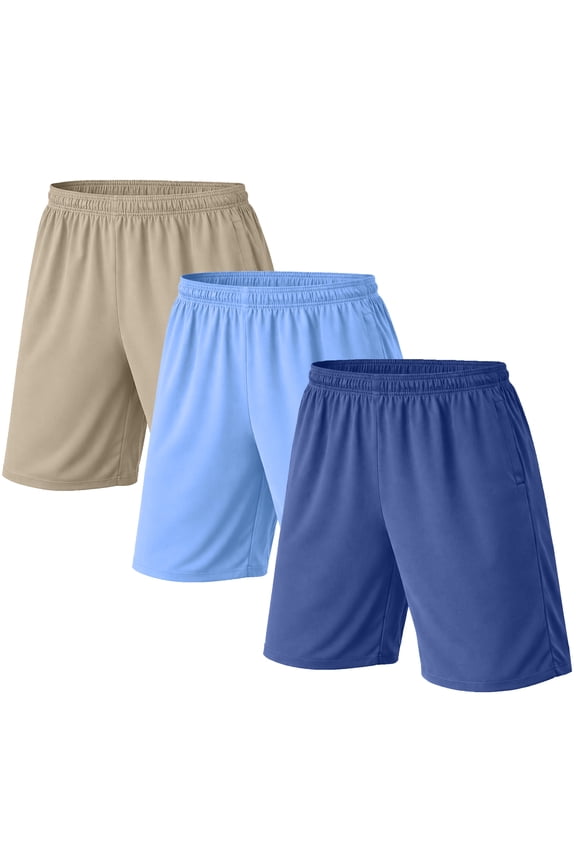 3-Pack Men's Classic Poly Tech Lounge Shorts (S-3XL)