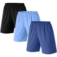 thumbnail image 1 of 3-Pack Men's Classic Poly Tech Lounge Shorts (S-3XL), 1 of 6