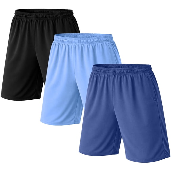 3-Pack Men's Classic Poly Tech Lounge Shorts (S-3XL)
