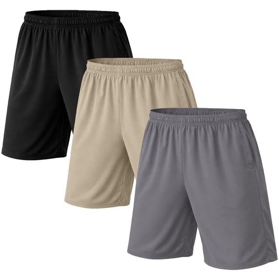 3-Pack Men's Classic Poly Tech Lounge Shorts (S-3XL)