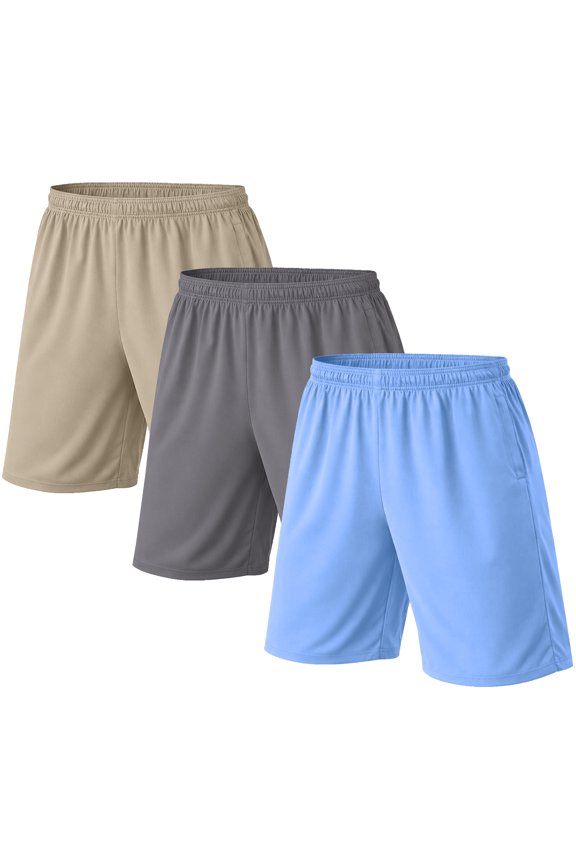 3-Pack Men's Classic Poly Tech Lounge Shorts (S-3XL)