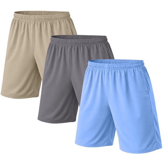 3-Pack Men's Classic Poly Tech Lounge Shorts (S-3XL)