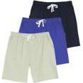 thumbnail image 1 of 3 Pack: Men's Cotton 7" Walk Short With Back Pocket & Drawstring - Casual Wear, 1 of 6