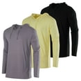 thumbnail image 1 of 3 Pack: Men's Cotton Lightweight Casual Pullover Drawstring Hoodie With Pocket (Available In Big & Tall), 1 of 6