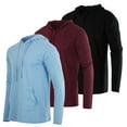thumbnail image 1 of 3 Pack: Men's Cotton Lightweight Casual Pullover Drawstring Hoodie With Pocket (Available In Big & Tall), 1 of 6