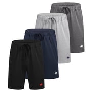 4-Pack: Men's Cotton Blend Lounge Shorts with Pockets