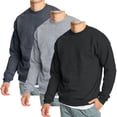 thumbnail image 1 of 3-Pack Men's Crew Neck Fleece-Lined Pullover Sweatshirt (S-2XL), 1 of 4