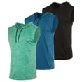 thumbnail image 1 of 3 Pack Men's Dry Fit Tank Top Hoodie Sleeveless Workout Gym Muscle Shirts, 1 of 7