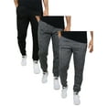 thumbnail image 1 of 3-Pack Men's Fleece & French Terry Slim-Fit Jogger (Size, S-2XL), 1 of 2