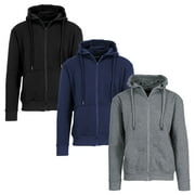 GALAXY BY HARVIC 3-Pack Men’s Fleece-Lined Full-Zip Hoodie (S-2XL)