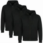GALAXY BY HARVIC 3-Pack Men’s Fleece-Lined Full-Zip Hoodie (S-3XL)
