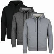 GALAXY BY HARVIC 3-Pack Men’s Fleece-Lined Full-Zip Hoodie (S-3XL)
