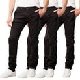 thumbnail image 1 of 3-Pack Men's Flex Stretch Slim Fit Cotton Everyday Chino Pants (31" Inseam), 1 of 5
