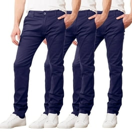 Mens Slim Fit Cotton Stretch Chino Pants (3-Pack) - Walmart.com