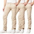 thumbnail image 1 of 3-Pack Men's Flex Stretch Slim Fit Cotton Everyday Chino Pants (31" Inseam), 1 of 5