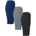 thumbnail image 1 of 3-Pack Men’s French Terry Jogger Shorts Casual Summer Lounge Gym, 1 of 4