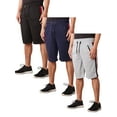 thumbnail image 1 of 3-Pack Men’s French Terry Jogger Shorts Casual Summer Lounge Gym, 1 of 3