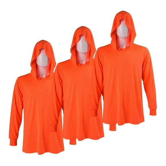 3 Pack Men's Hoodie Shirts with Ridded Cuff Cotton Long Sleeve Crew Neck Active Hooded T-Shirts Sweatshirts Tee S-3XL Workout Hiking Fishing Outdoor