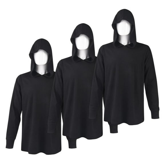 3 Pack Men's Hoodie Shirts with Ridded Cuff Cotton Long Sleeve Crew Neck Active Hooded T-Shirts Sweatshirts Tee S-3XL Workout Hiking Fishing Outdoor