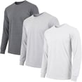 thumbnail image 1 of 3-Pack Men's Long Sleeve Crew Neck Tee (S-2XL), 1 of 5