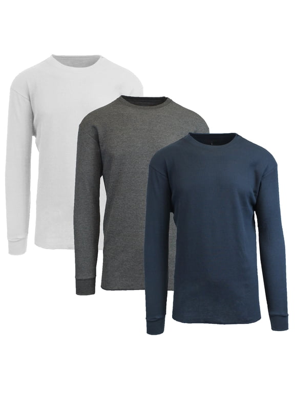 3-Pack Men's Long Sleeve Thermal Shirts (S-5XL)