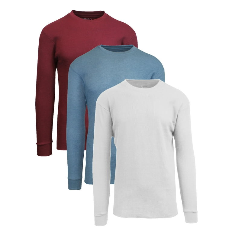 3-Pack Men's Long Sleeve Thermal Shirts (S-5XL)