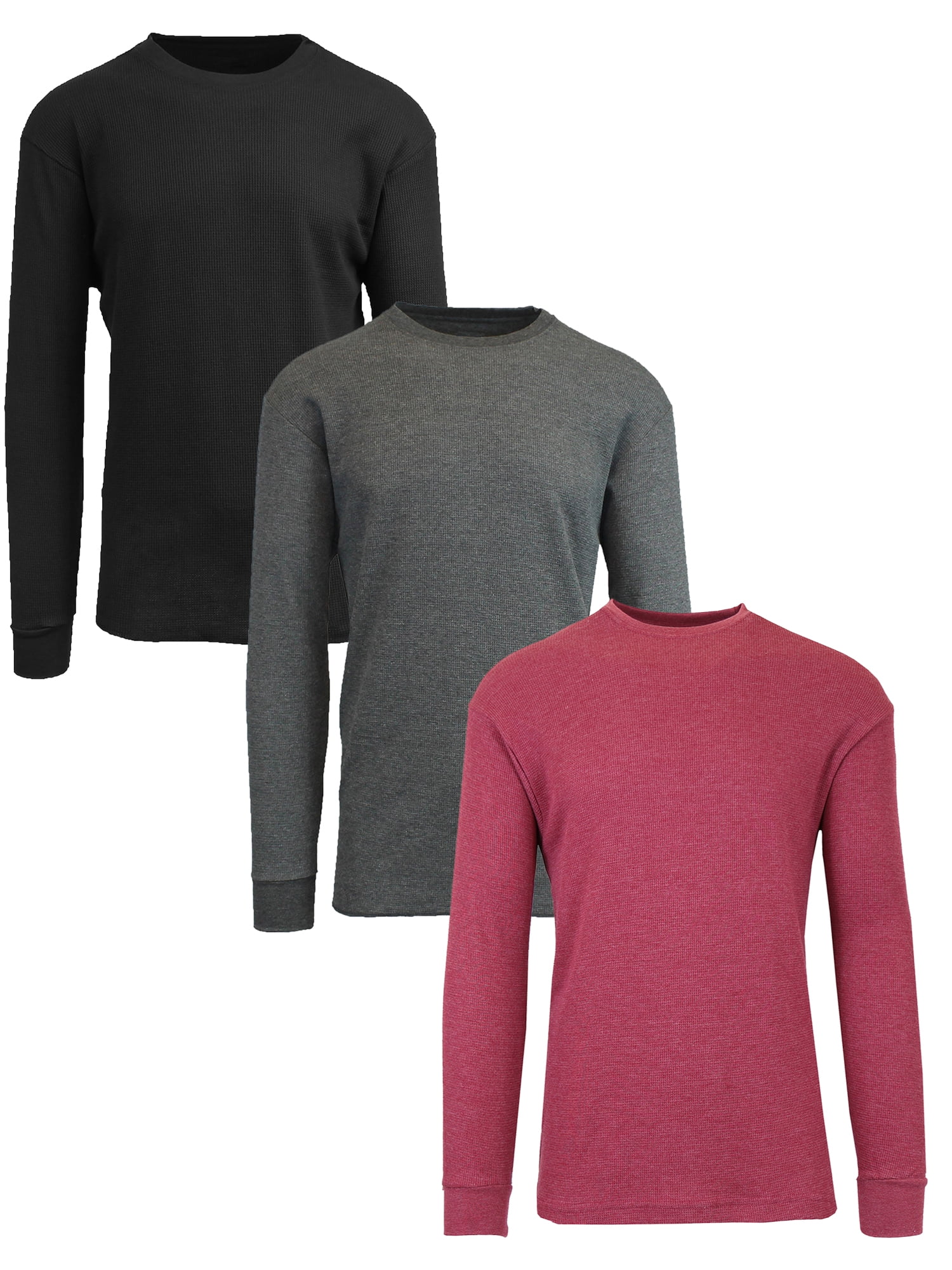 3-Pack Men's Long Sleeve Thermal Shirts (S-5XL) - Walmart.com