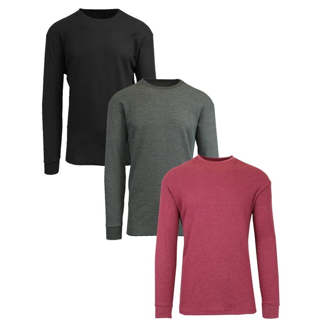 3-Pack Men's Long Sleeve Thermal Shirts (S-5XL) - Walmart.com