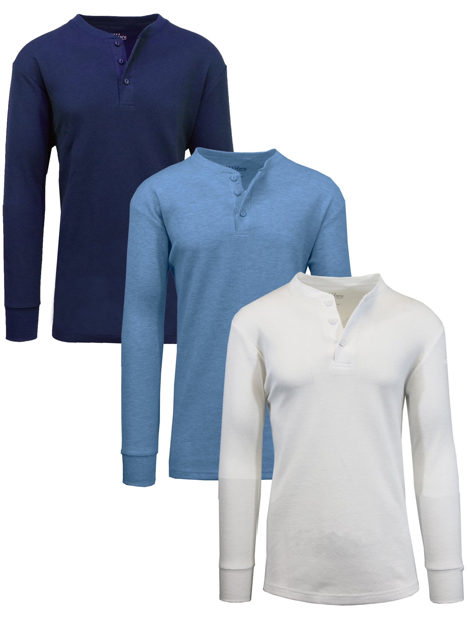 3-Pack Men's Long Sleeve Thermal Shirts (S-5XL) - Walmart.com