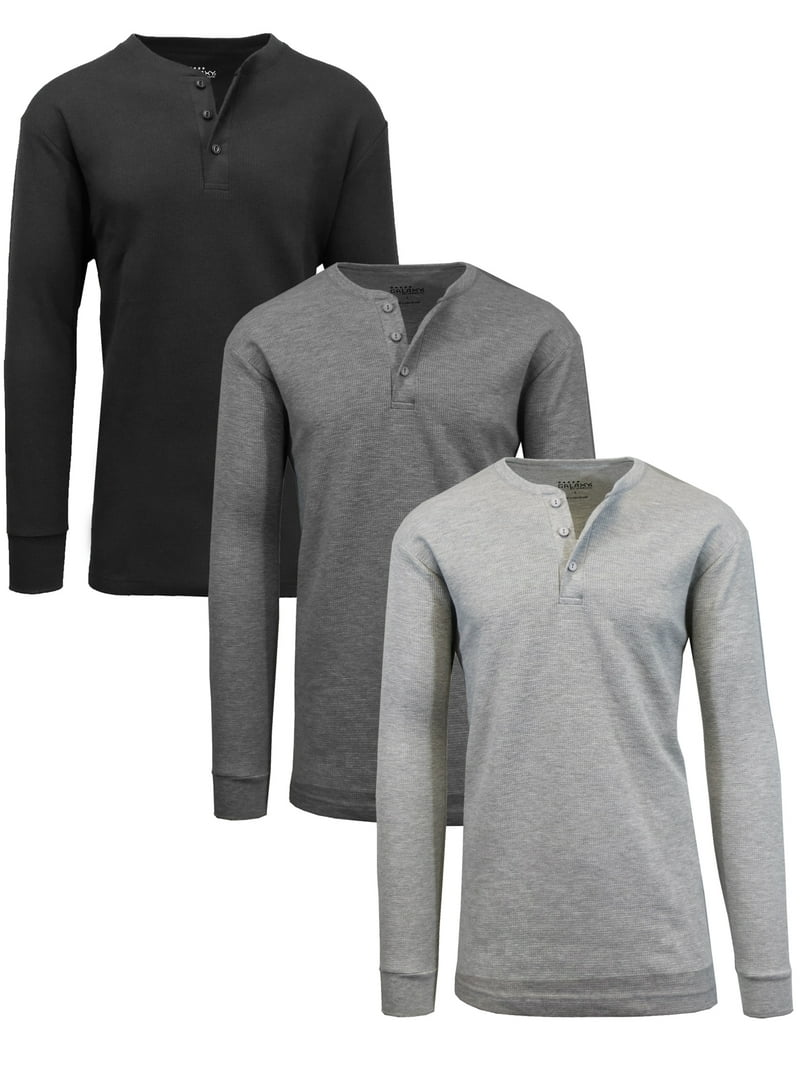 3-Pack Men's Long Sleeve Thermal Shirts (S-5XL) - Walmart.com