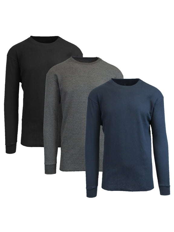 3-Pack Men's Long Sleeve Thermal Shirts (S-5XL)