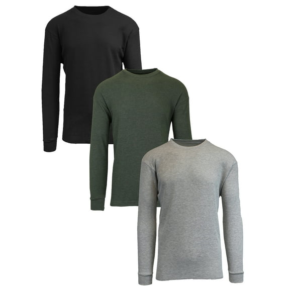 3-Pack Men's Long Sleeve Thermal Shirts (S-5XL)
