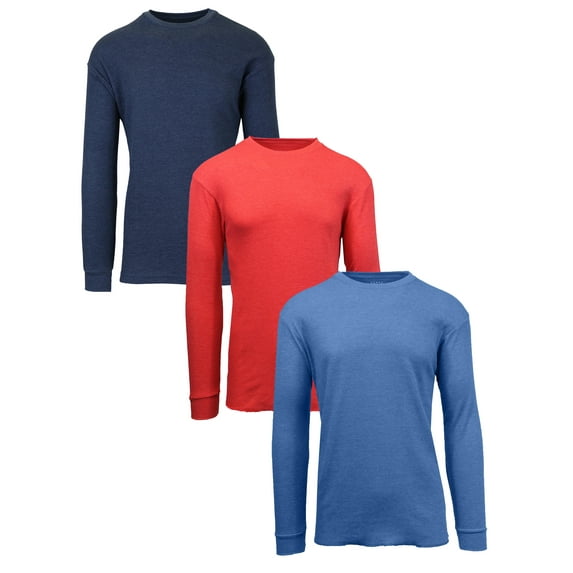 3-Pack Men's Long Sleeve Thermal Shirts (S-5XL)