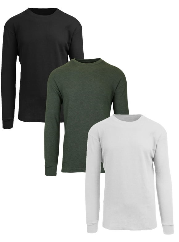 3-Pack Men's Long Sleeve Thermal Shirts (S-5XL)