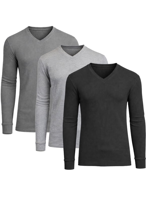 3-Pack Men's Long Sleeve Thermal Shirts (S-5XL)