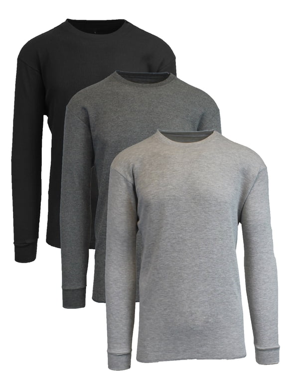 3-Pack Men's Long Sleeve Thermal Shirts (S-5XL)