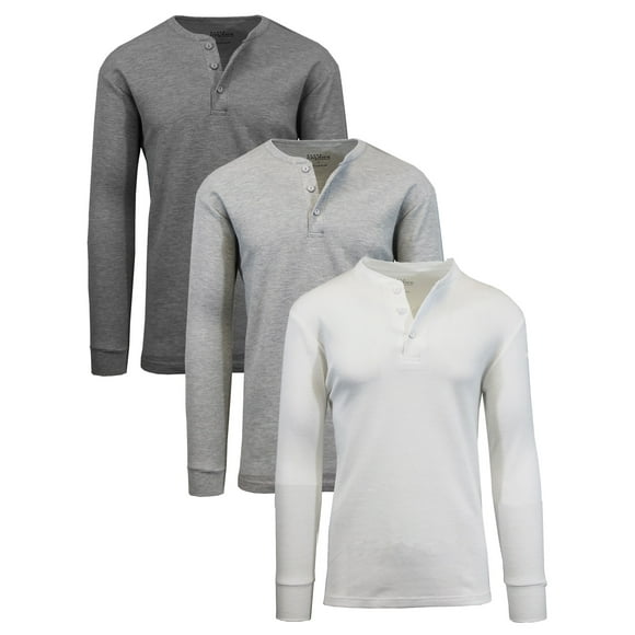 3-Pack Men's Long Sleeve Thermal Shirts (S-5XL)