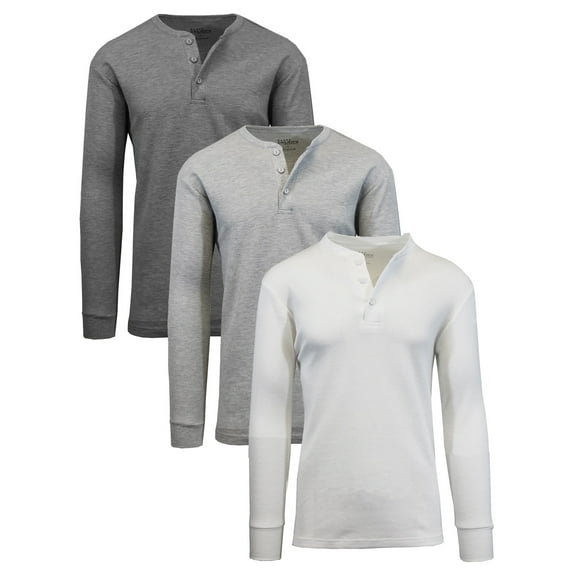 3-Pack Men's Long Sleeve Thermal Shirts (S-5XL)