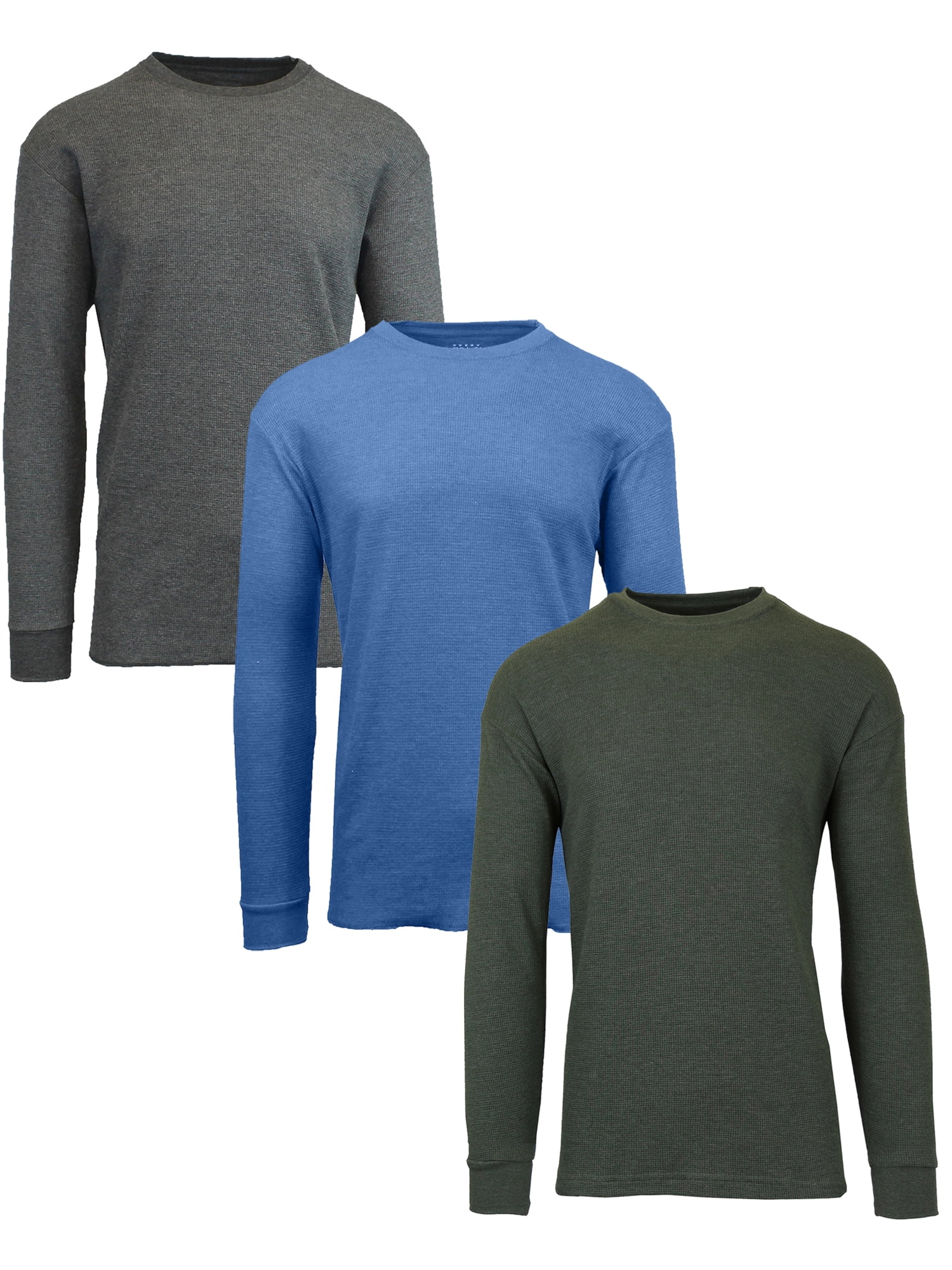 3-Pack Men's Long Sleeve Thermal Shirts (S-5XL) - Walmart.com