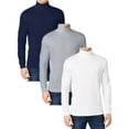 thumbnail image 1 of 3-Pack Men's Long Sleeve Turtle Neck T-Shirt (Sizes, S to 2XL), 1 of 5