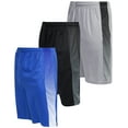 thumbnail image 1 of 3-Pack Men's Mesh Active Athletic Performance Shorts with Pockets, 1 of 3