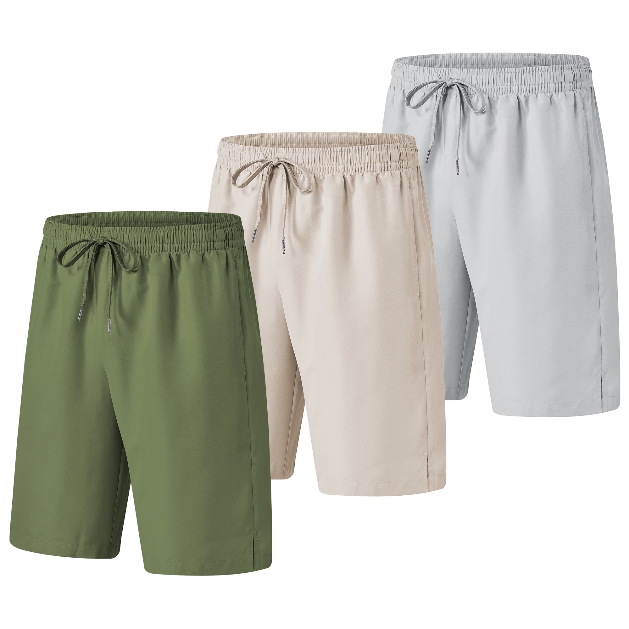 3 Pack Men's Swim Trunks Shorts with Mesh Lining Quick Dry Breathable Pockets for Summer Beach