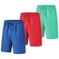 thumbnail image 1 of 3 Pack Men's Swim Trunks Shorts with Mesh Lining Quick Dry Breathable Pockets for Summer Beach, 1 of 10