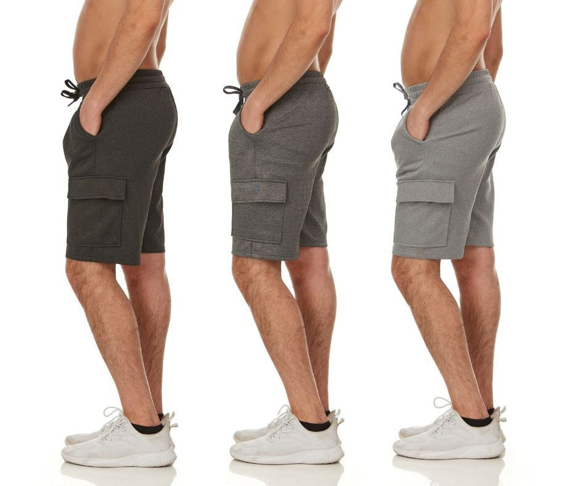 (3-Pack) Men's Moisture Wicking Cargo Shorts