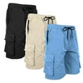 thumbnail image 1 of 3-Pack Men's Moisture Wicking Performance Quick Dry Cargo Shorts, 1 of 5