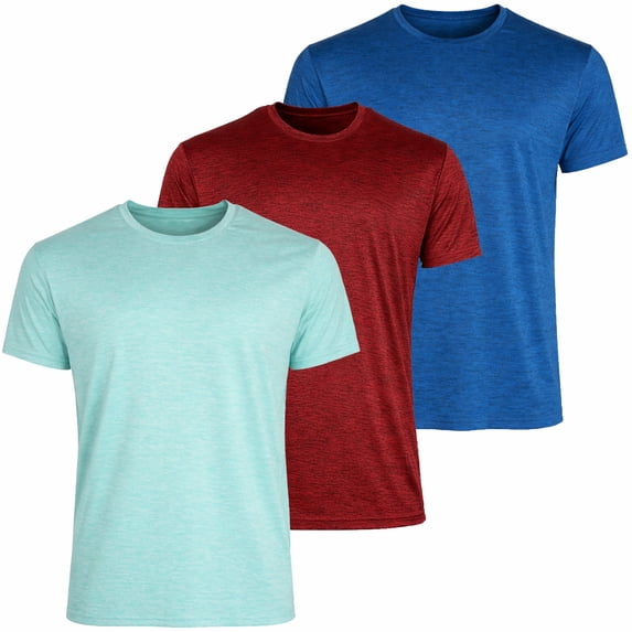 3-Pack Men's Moisture Wicking Performance Short Sleeve Tee (S - 3XL)