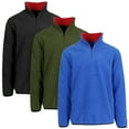 thumbnail image 1 of 3-Pack Men's Polar Fleece Pullover Quarter Zip Sweater (Sizes, S-2XL), 1 of 5